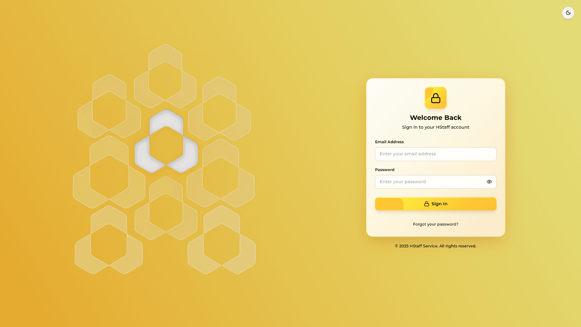 HStaff dashboard interface